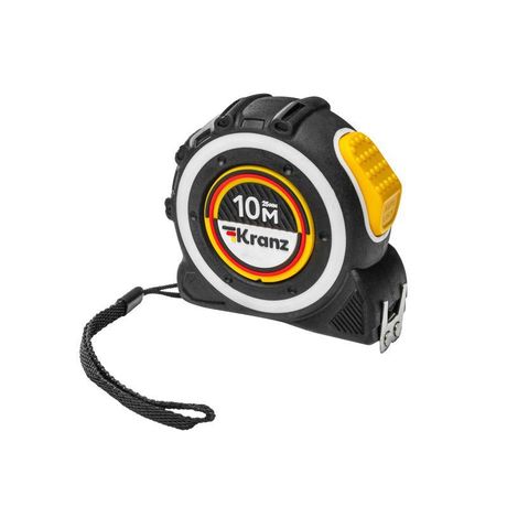 Рулетка Selbstfixierung 10мх25мм магнитный двухсторон. зацеп; шкала; автоматическая фиксация нейлон Kranz KR-12-9024