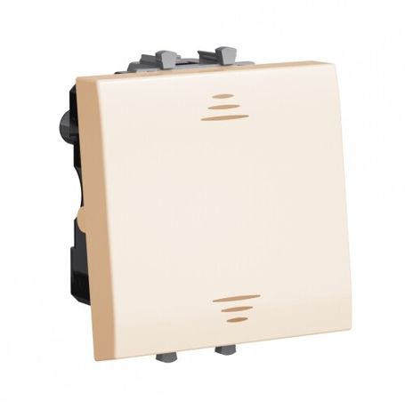 Выключатель двухполюсный одноклавишный модульный, "Avanti", "Ванильная дымка", 2 модуля | 4405222 DKC ДКС