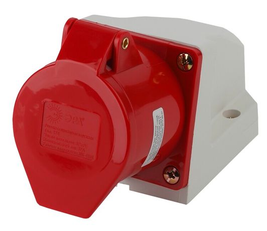 Розетка стационарная наружная 124 3Р+РЕ 32А 380В IP44 (10/60/720) R(OUT)-32-3P-PE-IP44 - Б0032878 ЭРА