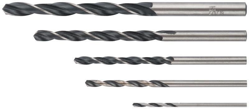 Набор сверл по металлу HSS черненых, 5 шт (1.5-2.5-3-4-5 мм) - 33851 РОС