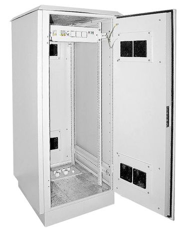 Шкаф уличный 19дюйм 42U 720х860мм IP55 двустен. метал. передняя и задняя двери; сер. ITK LO35-42U78-MM55 IEK