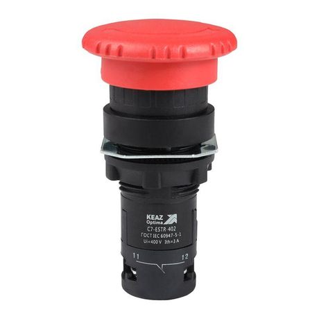 Кнопка аварийного останова OptiSignal Compact D22 C7-ESTR-402 красная 2НЗ XB7ES544P | 362131 КЭАЗ 362130