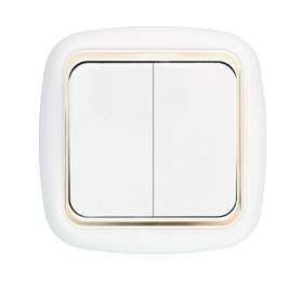 Выключатель 2-кл. СП 6А бел. Bylectrica С5 6-164