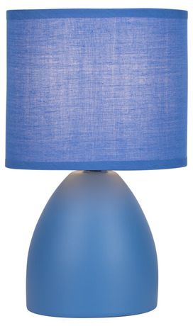Настольная лампа Nadine 7047-503 1 * Е14 40 Вт керамика синяя с абажуром | Б0057258 Rivoli ЭРА