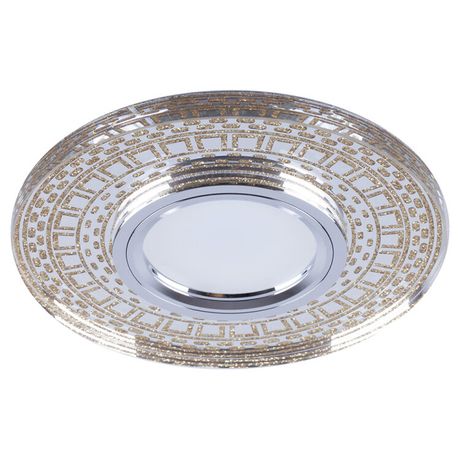 Светильник точечный встраиваемый под лампу, с подсветкой CD981 15LED*2835 SMD 4000K, MR16 50W G5.3, прозрач., золото (он же BS-CD981) | 32438 FERON