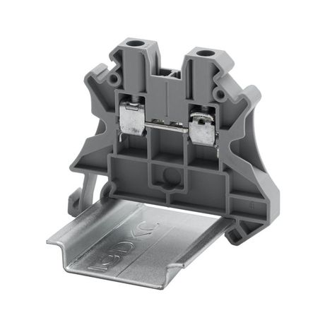 Клемма проходная винтовой зажим 2 точки подключения 2.5кв.мм сер. DKC TUR-2.5R ДКС