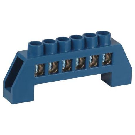 Шина NO-224-62 N ноль в изоляторе ШНИ-8х12-6-Д-синий | Б0062949 ЭРА