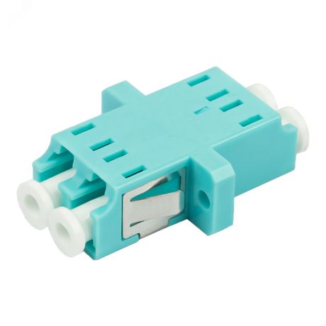 Адаптер оптический проходной LC-LC OM3 дуплекс (duplex) бирюз. Datarex DR-541123