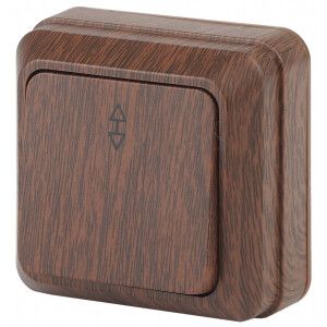 Переключатель 1-кл. ОП Quadro 10А IP20 2-103-10 250В венге Intro Б0030120 ЭРА