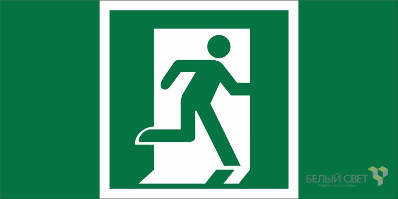 Знак безопасности BL-3015A.E01-02 "Выход здесь (прав.)" Белый свет a19599 BS