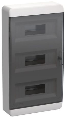 Корпус пластиковый навесной на 36 модулей ЩРН-П-36 IP41 черная прозрачная дверь TEKFOR | TF5-KP12-N-36-41-K01-K03 IEK