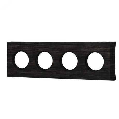 Рамка 4 постовая (Угольно-черный на бревно 240мм) скрытый монтаж - BF4C24-640-119 Шедель BIRONI