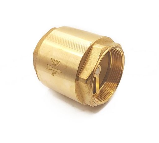 Клапан обратный латунь внутр./внутр. резьба 2дюйм PN25 желт. RTP 33620