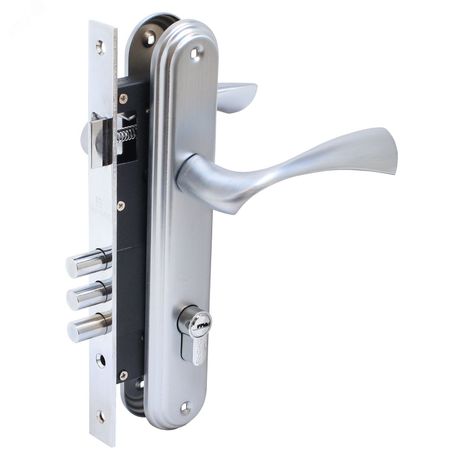 Замок врезной БУЛАТ ЗВ4-3.03.07 НОМОС титан 5 перф.кл. с/руч - 13968 ПТК