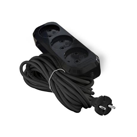 Удлинитель 3х5м без заземл. 10А IP20 Е-202 ПВС 2х0.75 АБС-пластик черн. UNIVersal 2166 Союз