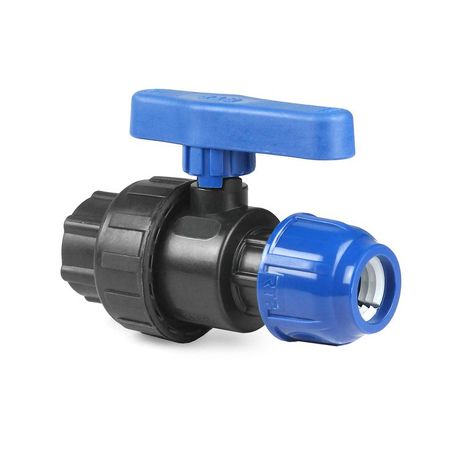 Кран шаровой компрессионный внутр. резьба PN10 d32х3/4дюйм для ПЭ труб RTP 14398