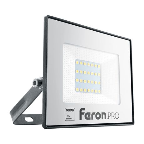 Прожектор светодиодный 30W 6400K IP65 AC175-265V/50Hz, черный, LL-1000 | 41539 FERON