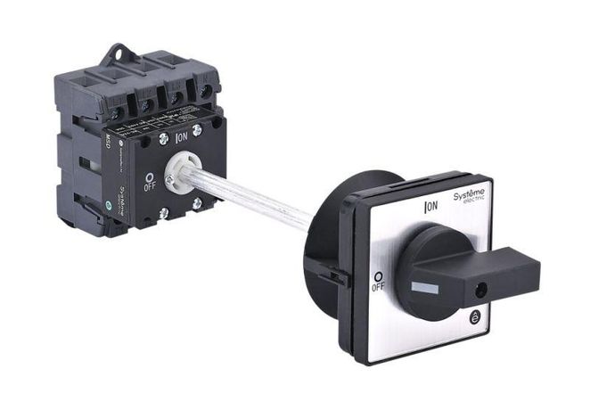 ЧЁРНОЙ выносной рукояткой на дин-рейке/плате | MSD40440B SE Выключатель-Разъединитель 4P 40A IP20 С APC