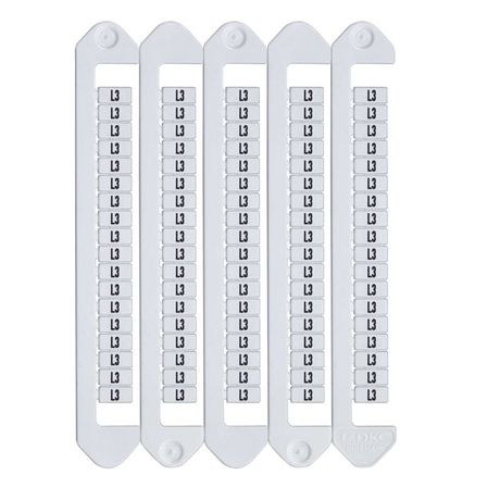 Маркировка для клемм, ширина 5 мм, символы "L3", вертикальная ориентация | NUTB-5-L3V DKC ДКС