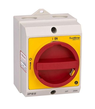 ЗАКРЫТОГО ИСПОЛНЕНИЯ IP65 С ЗАМКОМ - MSD20311R ГЛАВНЫЙ/АВАРИЙНЫЙ ВЫКЛЮЧАТЕЛЬ-РАЗЪЕДИНИТЕЛЬ 3P 20A APC