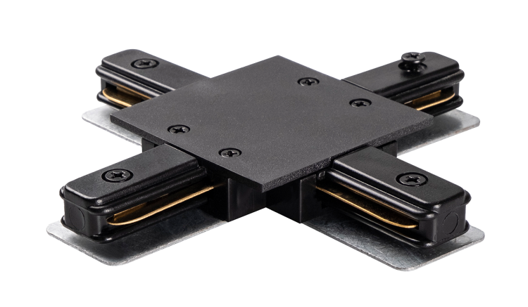 Коннектор для встраиваемого шинопровода чёрный X -образный PTR/R CX-BL | .5031937 Jazzway