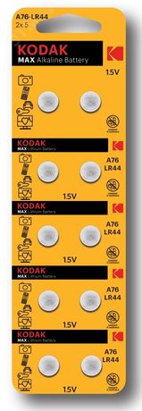 Батарейка Kodak AG13 (357) LR1154, LR44 [KAG13-10] MAX Button Cell (100/1000/70000) - Б0044718