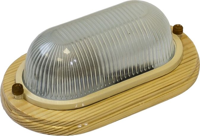 Светильник пылевлагозащищенный под лампу для ЖКХ НБО 04-60-011 КАНТРИ (дерево), пл-н стекло, 60Вт, Е27, 220В, IP54 | Б0048031 ЭРА