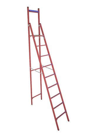 Стремянка диэлектрическая СВД-3.0 Евро с вертикальной опорой стеклопластик. Антиток Д413758 Диэлектрик