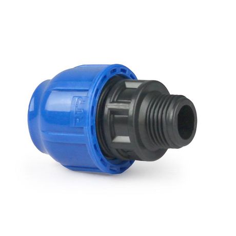 Муфта компрессионная наружн. резьба PN10 d75х3дюйм для ПЭ труб RTP 28703