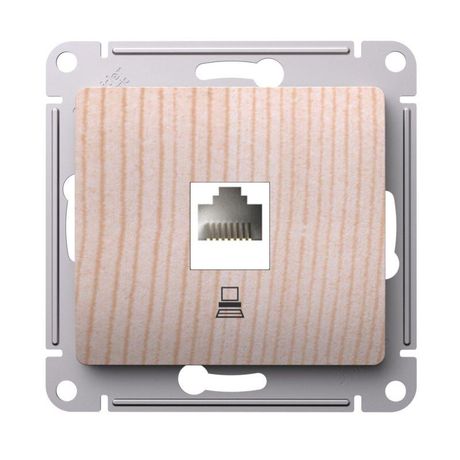 Розетка компьютерная Glossa RJ45 кат.5Е механизм сосна SE GSL001581K APC