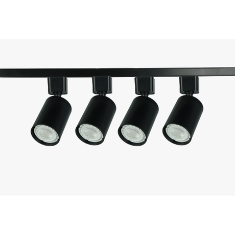 Светильник трековый однофазный набор из 4х шт. под лампу GU10, шинопровод 80 см. Черный TR70-SET4-GU10-BK - Б0063956 ЭРА