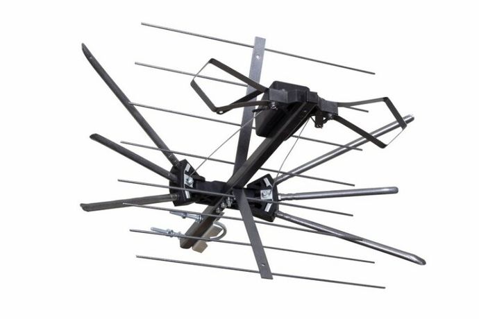 Антенна ТВ наружная "АКТИВНАЯ" для аналогового и цифрового - DVB-T2 (модель RX-401) Rexant 34-0401 MEET