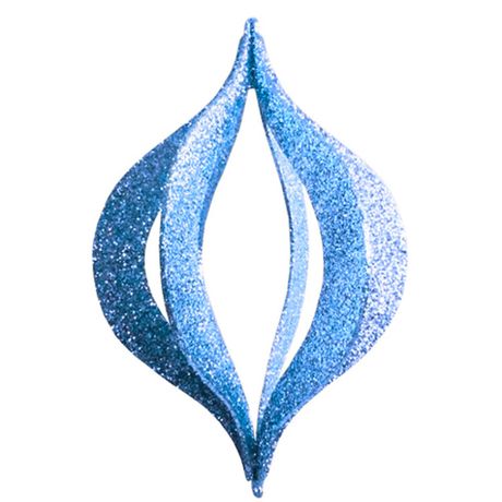 Елочная фигура "Сосулька складная 3D", 51 см, цвет синий | 502-323 NEON-NIGHT