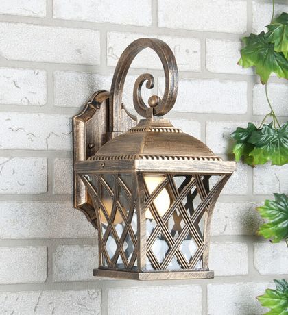 Светильник садово-парковый Cassiopeya D черное золото настенный | a025295 Elektrostandard