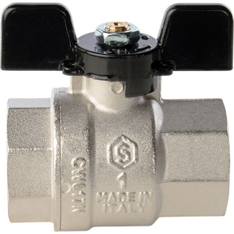 Кран шаровой 1' ВВ ручка бабочка - RG008Q0LA6CMQU STOUT SVB-0002-000025