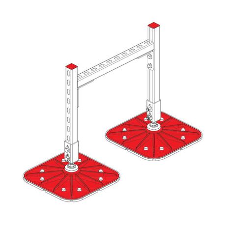 Конструкция опорная для горизонт. прямоугольн. воздуховодов и метал. лотков кабеленесущих систем TECHNORAPTOR FOOT 500х500 KM-TR-F-SSHRAD-500-500 КМ TR0084 КМ-Профиль