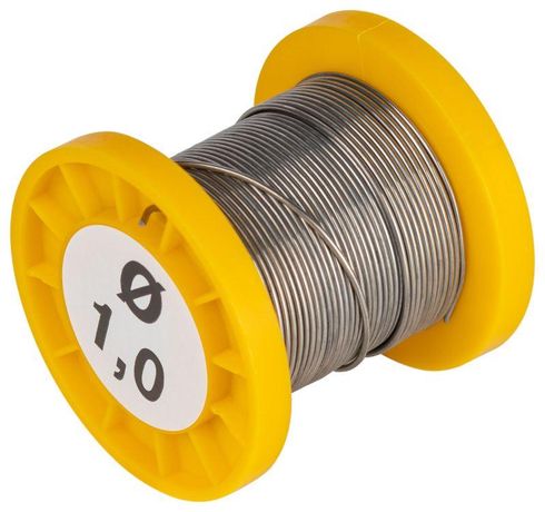 Припой с канифолью для пайки ПОС 61 трубка Ø 1.0 мм, катушка 50 гр | Б0061082 ЭРА