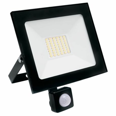 Прожектор светодиодный SFL80-50 с встроенным датчиком 2835SMD 50W 6400K AC220V/50Hz IP65, черный в компактном корпусе | 29524 SAFFIT FERON