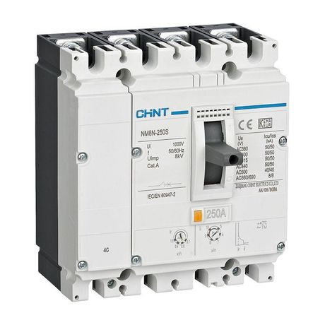 Выключатель автоматический NM8N-125R TM 4P 20А 150кА с рег. термомаг. расцепителем (R) | 271722 CHINT