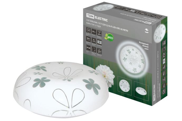 Светильник светодиодный LED СПС 02 22Вт 4000К D35см, Лето | SQ0329-0165 TDM ELECTRIC