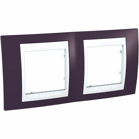 Рамка 2-м Unica Хамелеон горизонт. гранат./бел. SchE MGU6.004.872 Schneider Electric
