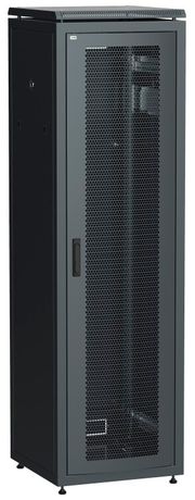 Шкаф сетевой 19дюйм ITK LINEA N 38U 600х600 мм перфорированная передняя дверь черный - LN05-38U66-P IEK