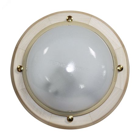 Светильник НББ 03-60-013 "Терма 1301" 1х60Вт E27 IP65 кругл. малый матов./корпус дерево липа (инд. упак.) Элетех 1005501030