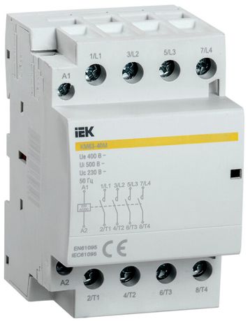 Контактор модульный КМ63-40М AC/DC IEK | MKK21-63-40