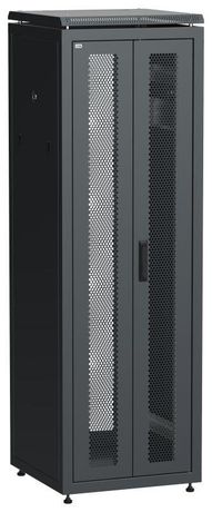 Шкаф напольный сетевой 19' LINEA N 38U 600х600мм передняя распашная перфорированная дверь задняя черный - LN05-38U66-2PP IEK