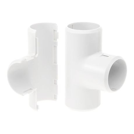 Тройник разборный белый д25 (30шт/300шт уп/кор) | PR.07325б Промрукав Строитель