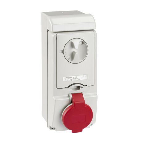 НАСТЕННАЯ РОЗЕТКА UNIKA С ДЕРЖ ПРЕДОХР 16A 3P-E 380-415 IP44 | 83135 Schneider Electric
