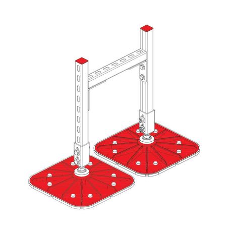 Конструкция опорная для горизонт. прямоугольн. воздуховодов и метал. лотков кабеленесущих систем TECHNORAPTOR FOOT 350х500 HD КМ TR0283 КМ-Профиль