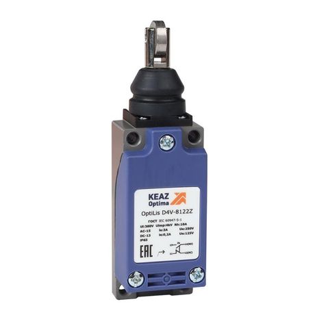 Выключатель концевой OptiLiS D4V-8122Z толкатель роликовый поперечный металлический XCKP2103P16 | 378685 КЭАЗ