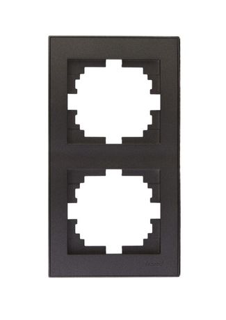 Рамка RAIN 2-ая вертикальная черный графит матовый - 703-4141-152 LEZARD